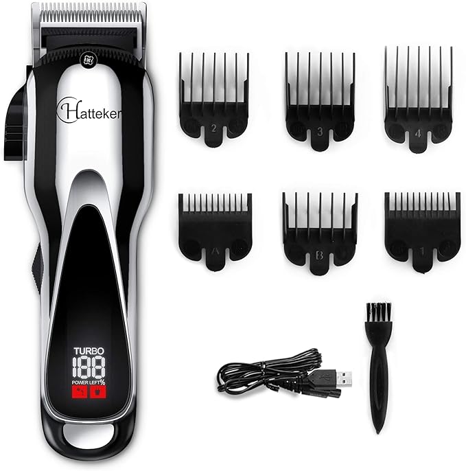 hatteker mens 5 in 1 grooming kit cordless hair clippers beard trimmer