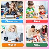 Yizemay 6pcs Fidget Sensory Stone Textured Worry Stone Kids Adults Anxiety view 4