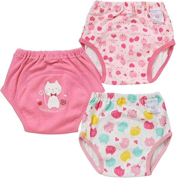 Amazon Co Jp 西松屋 Efd 3枚組スムース3層トレーニングパンツ カラフルネコ 80cm 90cm 95cm 100cm 95 服 ファッション小物