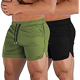 EVERWORTH Men's Athletic Shorts Gym Workout Short Shorts Casual Shorts Running Bodybuilding 5 Inch Inseam Shorts