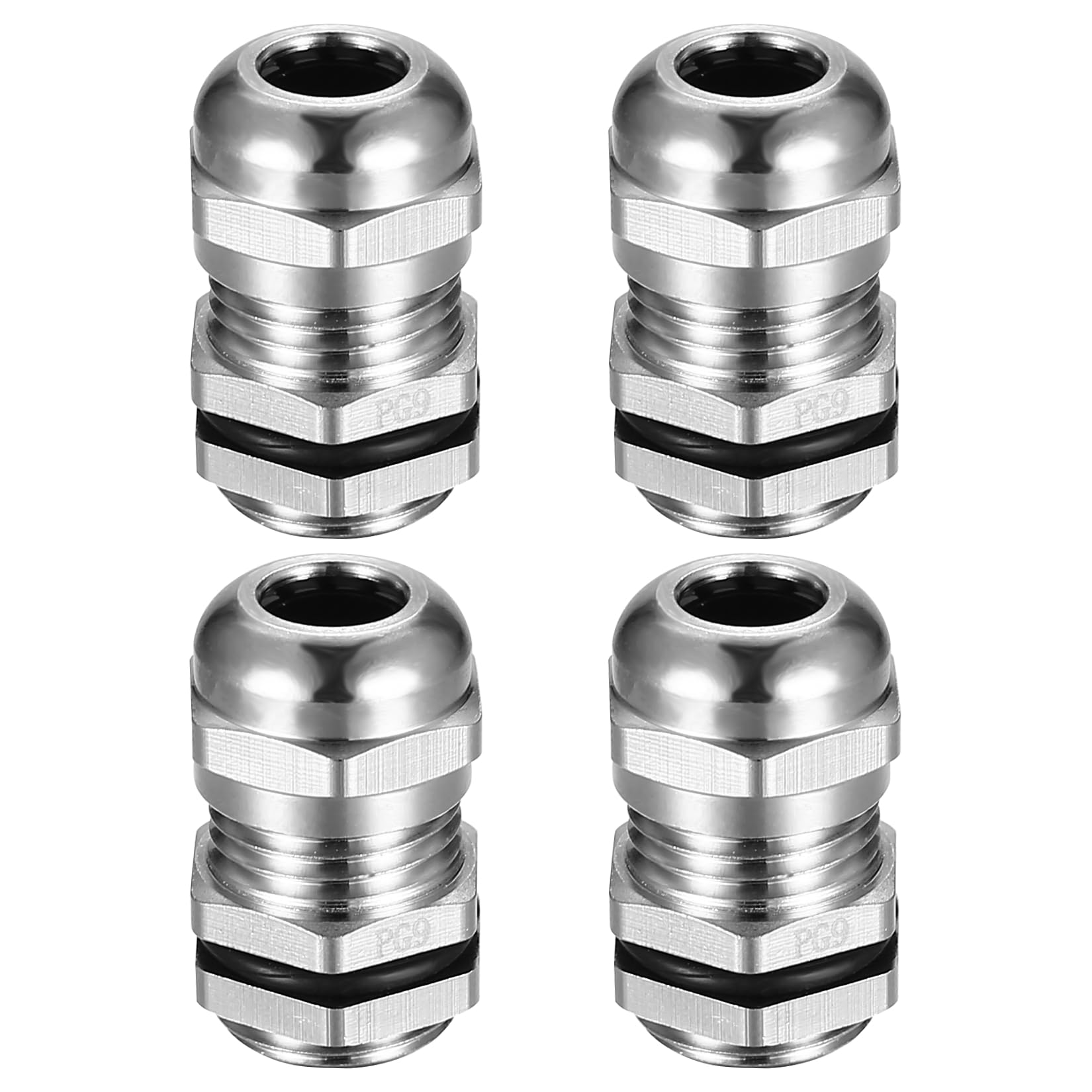 M16 Cable Gland, 4 Pcs PG9 Metal Cable Glands Joints, Waterproof Adjustable Cables Connector, Brass Wire Glands Joints for 4.5-8.5mm Dia Cables Range - PG9/M16
