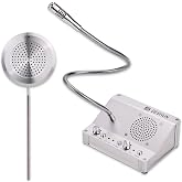 DESHUN Window intercom, Window Speakers, Dual-Way Window Counter intercom Microphone, for The Business/Bank/Office/Hospital/Station/Catering/Ticket Window to Provide Communication Solutions