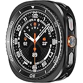 Amizee 3 in 1 Metal Case for Samsung Galaxy Watch Ultra/Ultra 2(2025) 47mm with Screen Protector, Rugged Bumper Scratch Resistant Protection Cover for Galaxy Watch 7/8 Ultra, Numeric-Black/White