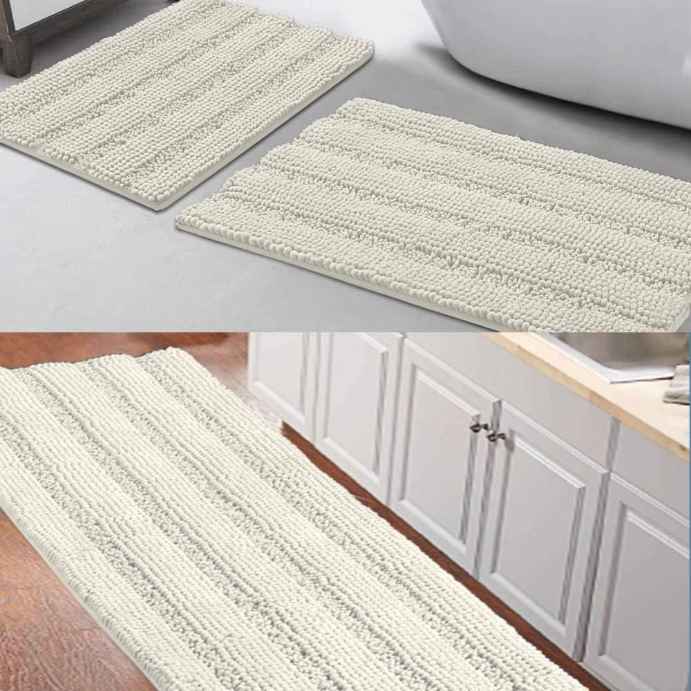 Chenille Bath Rug Bundle Order Bath Runner 59" X 20" and