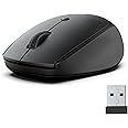 JLab GO Wireless Mouse, Black, Connect Via Bluetooth or USB Wireless Dongle, Multi-Device Toggle, Portable, Ultra-Compact and Lightweight for Work on The Go, Adjustable Tracking, Ergonomic
