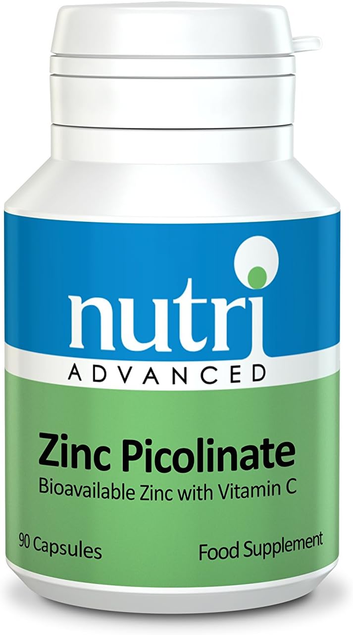 Metagenics Zinc Picolinate - for Immune System Skin, Vision & Bones - with Vitamin C - 90 Capsules, 90 count (Pack of 1)