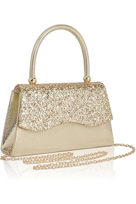 Larcenciel Silver Clutch Purse For Women Larcenciel Sparkly