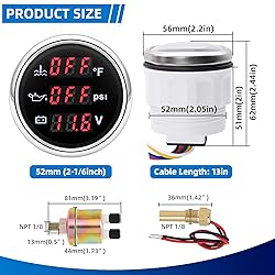 MH Triple Gauge Set - Water Temp