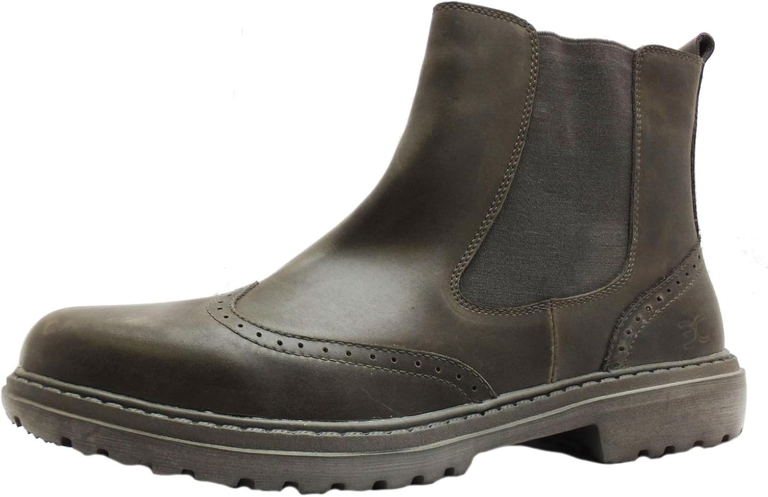 Hey Dude Size 11 Men's Licata Leather Chelsea Ankle Boots Grey Amazon