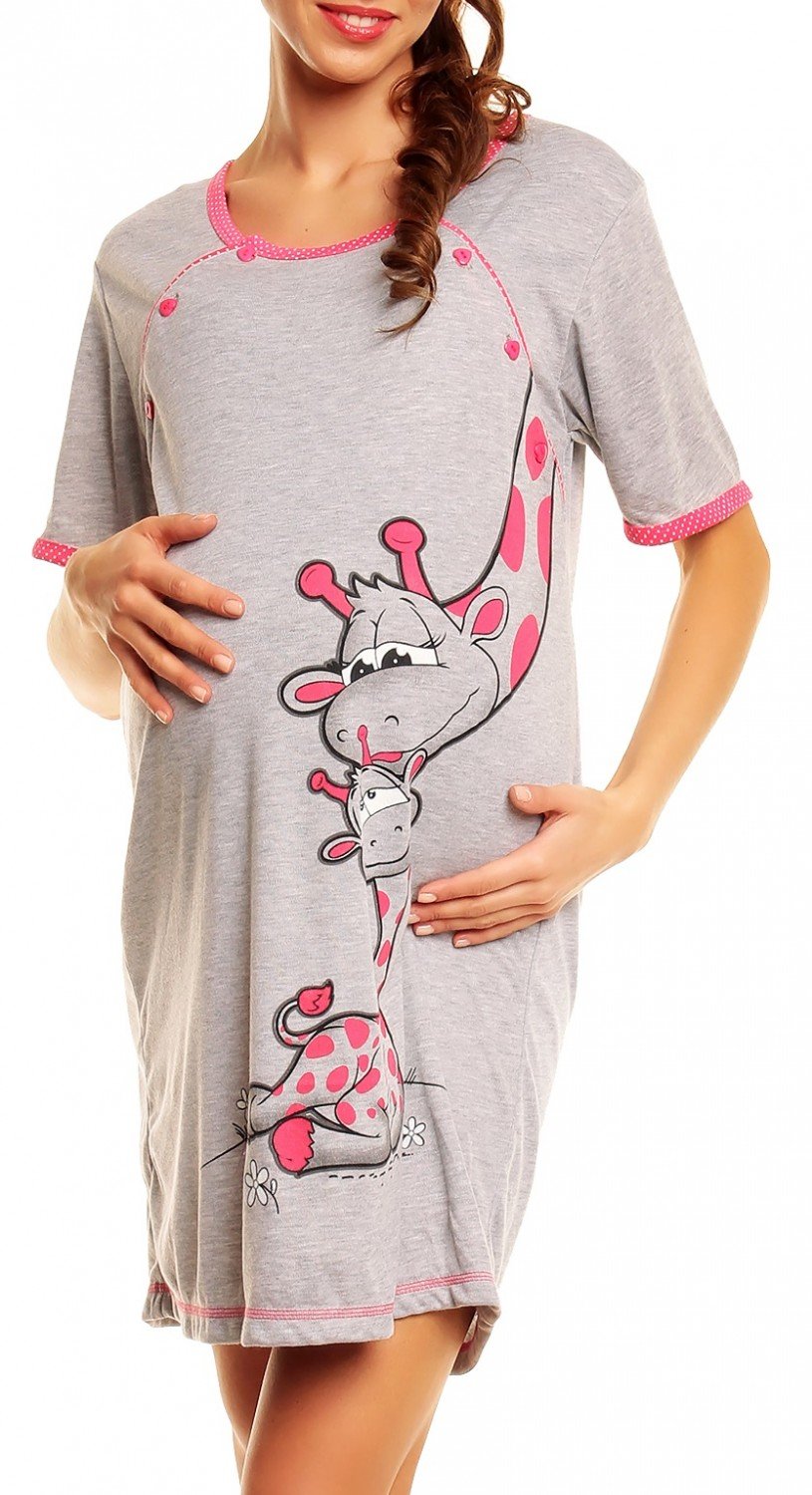 Happy Mama. Women's Maternity Nursing Nightdress Breastfeeding Nightshirt. 366p