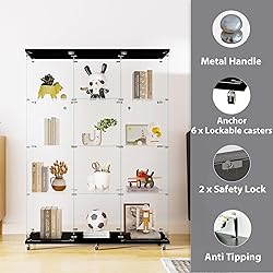 nifoti 66.5" H 4-Shelf Extra Large Glass Display