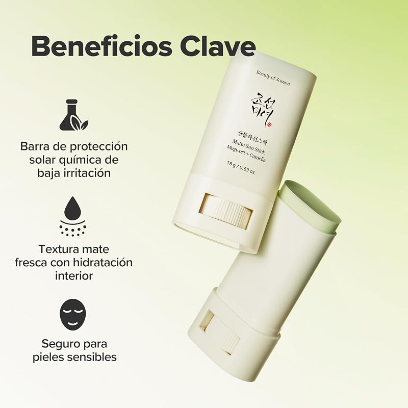 [Beauty of Joseon] Matte Sun Stick : Mugwort+Camelia (18g,0.63fl.oz) — foto 5 de 8