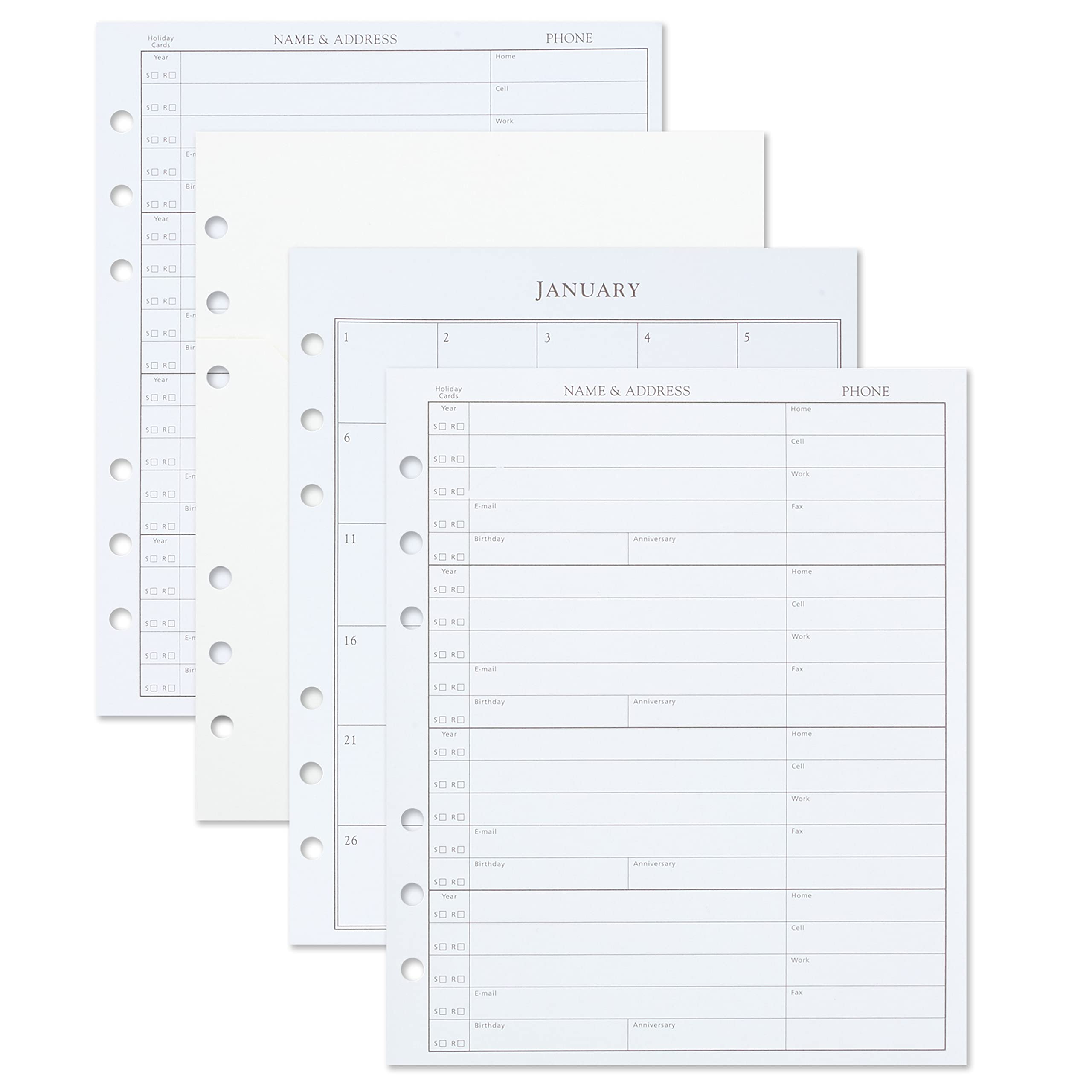 Photo 1 of Hallmark Address Book Refill Pages (Pack of 44 Replacement Pages for Addresses, Appointments)