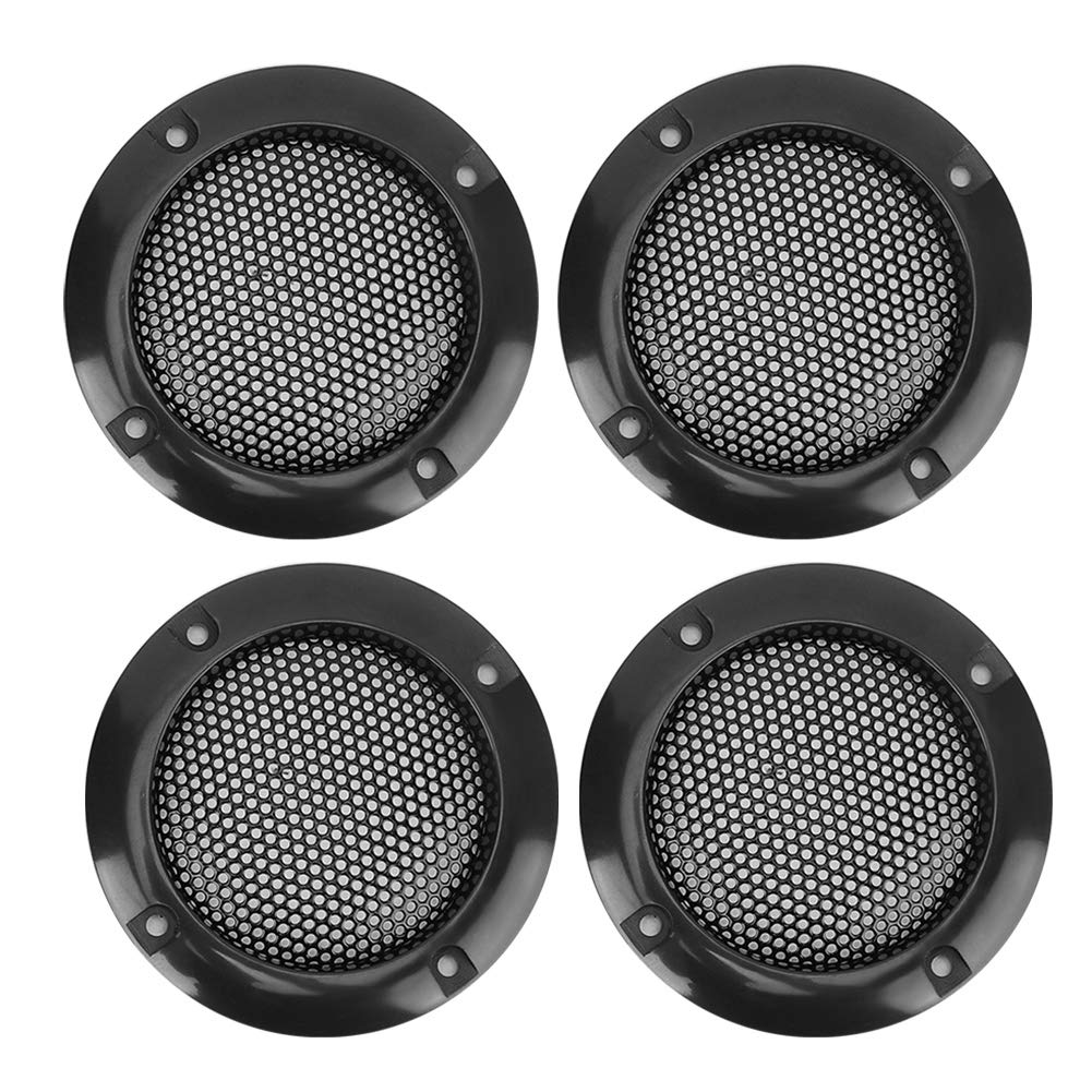 speaker grill cover ◈ Akozon 4pcs Audio Speaker Grille Protective Decorative Audio Speaker Mesh Grille 2inch(Black)