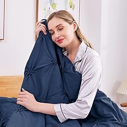 JOLLYVOGUE Navy Blue Twin Size Comforter Sets 5