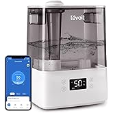LEVOIT 6L Smart Humidifiers for Bedroom Large Room Home, 60H Super Long Time, Cool Mist Top Fill, Auto Mode-Quiet Sleep Mode 