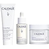 Caudalie Vinoperfect Brightening Trio, Vinoperfect Dark Spot Serum Vitamin C Alternative 30 mL, Dark Spot Brightening Moisturizer with Niacinamide 50 mL, and Glycolic Peel Mask 75 mL