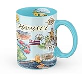 Xplorer Maps Hawai'i Map Ceramic Mug (16oz) – BPA-Free Coffee Cup for Hot & Cold Drinks – Perfect for Office, Home, or Gift