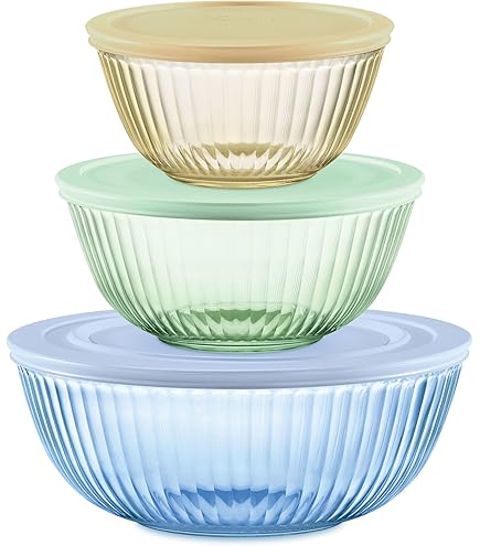 Amazon.com: 6 Cup Cranberry Ribbed Mixing Bowl - 7402-S: Home