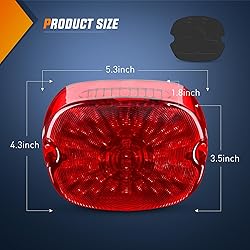Nilight LED Tail Light Motorcycle Brake Turn Signal