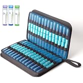 Homeopathy Storage, A4 Size Large Homeopathic Remedies Organizer Bag for 56 Tubes - Black, Nylon Material, Water-Resistant, Zipper Closure