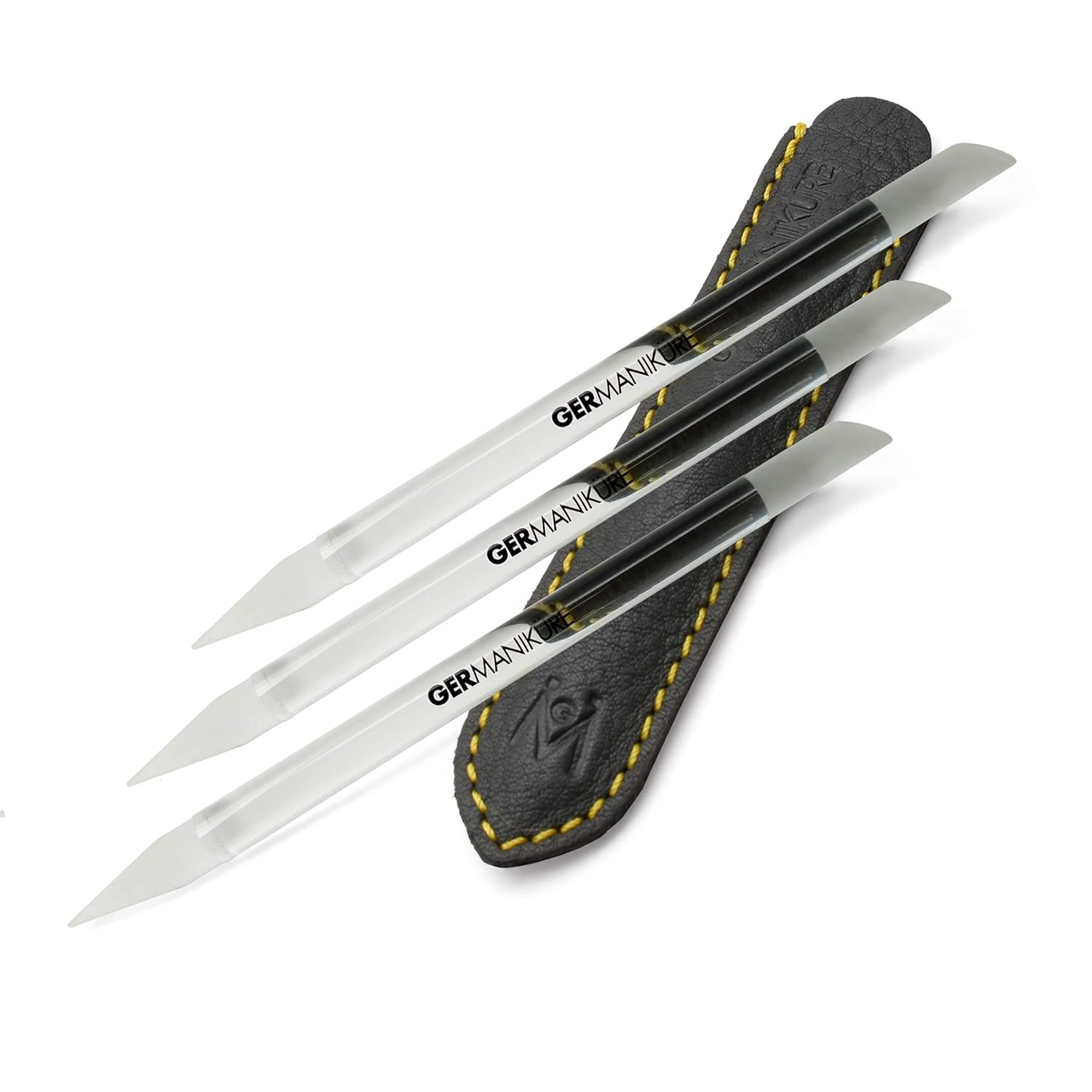 GERMANIKURE Glass Cuticle Remover Stick Set of 3 Glass