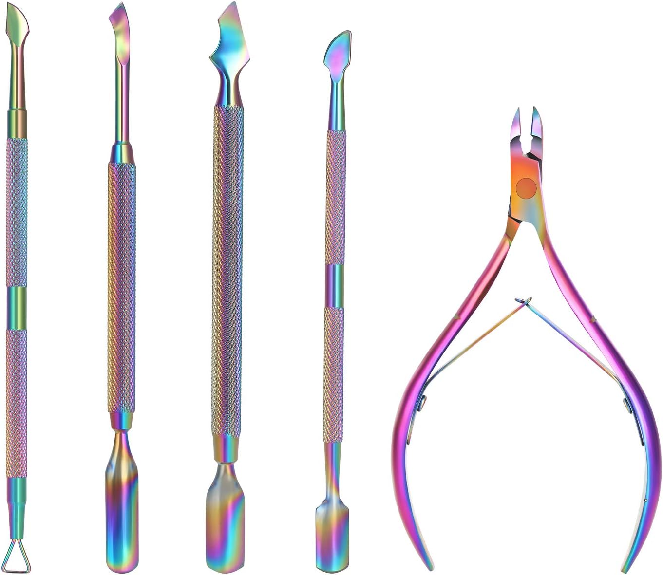Cuticle Trimmer with Cuticle Pusher and Cuticle Cutter 5PCS