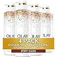 Olay Exfoliating & Moisturizing Body Wash With Sugar Cocoa Butter and Vitamin B3 20 Fl Ounce (Pack of 4)
