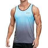 EZRUN Men's Quick Dry Tank Top UPF 50+ Summer Beach Swim Shirts for Gym Workout Athletic Muscle Sleeveless Shirts