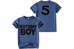 AG AGUU Birthday Boy Shirts 1-10 Years Old Birthday T-Shirt Kids Toddler Baby Boys Birthday Tees Party Outfits Tops