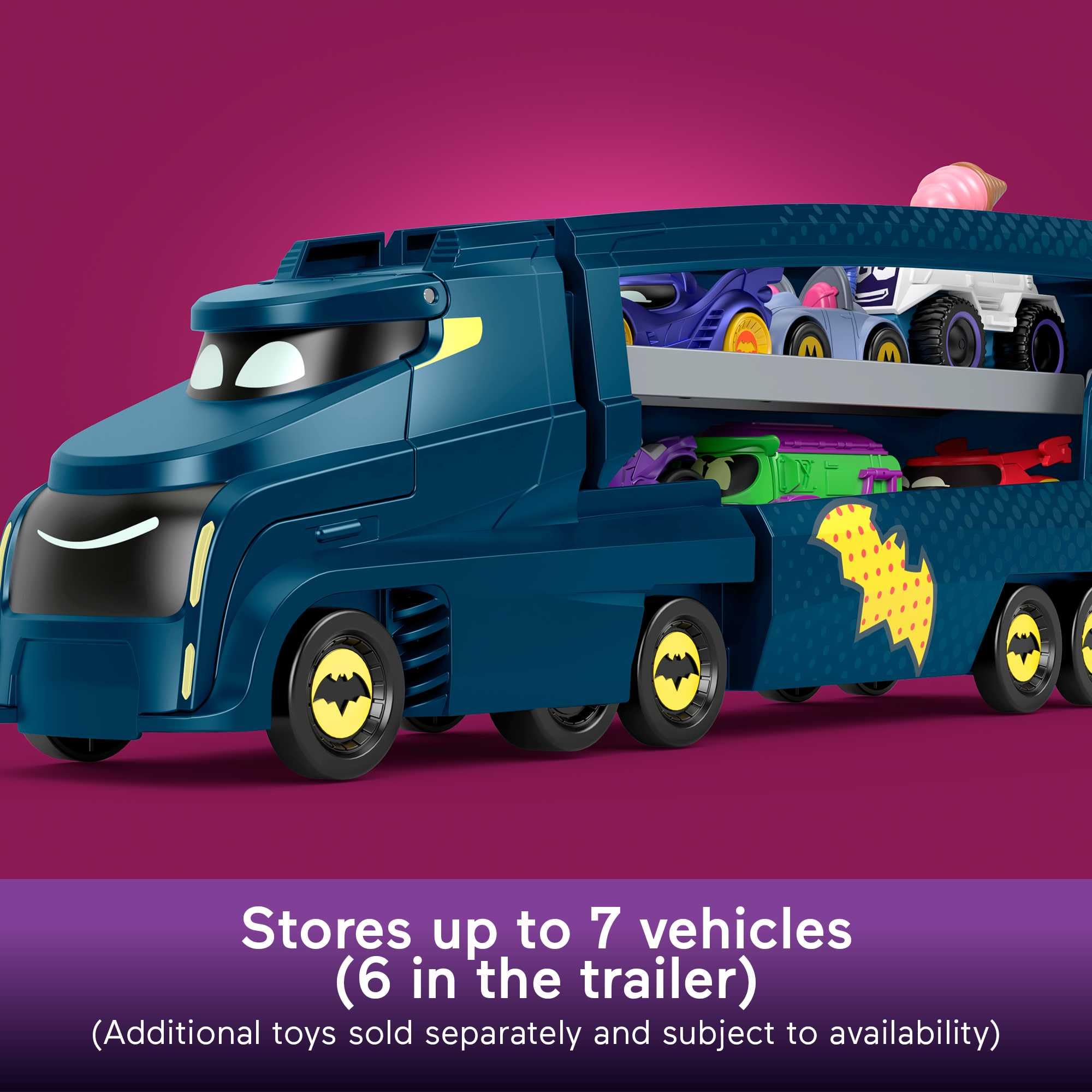 Mua Fisher-Price DC Batwheels Toy Hauler and Car, Bat-Big Rig with Ramp ...