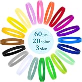 Frienda 60 Pcs Puppy Whelping Collars Newborn ID,S, M, L,Classic | Adjustable Double-sided Bands for Newborn Pet ID, Colorful Collars for Breeders and Litter Tracking, Easy to Resize