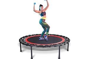 KOKSRY Mini Fitness Trampoline with Bungees – Stable & Quiet Rebounder for Adults, Perfect for Indoor & Outdoor Workouts
