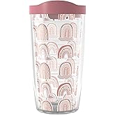 Tervis Boho Rainbows Made in USA Double Walled Insulated Tumbler Cup Keeps Drinks Cold & Hot, 16oz, Classic