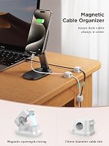 JOYROOM 12 Pack Cable Tidy Clips Magnetic Cable Organizer 7.5mm Adhesive White view 3