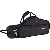 Protec Alto Saxophone Contoured PRO PAC Case with Flute Pocket, Black, Model PB304CT