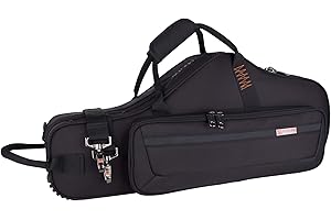 Protec Alto Saxophone Contoured PRO PAC Case with Flute Pocket, Black, Model PB304CT