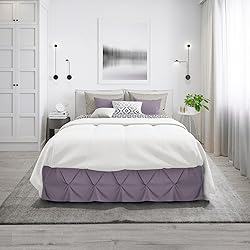 Nestl Grayish Purple Bed Skirt Twin Size, Pinch