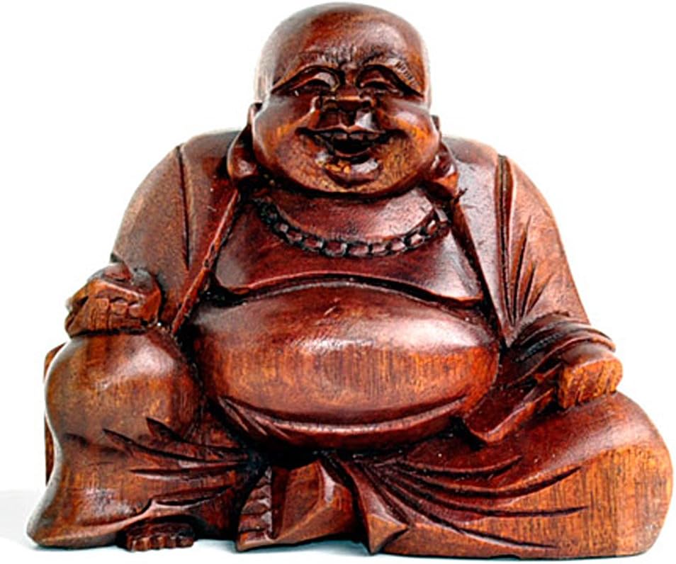 LAUGHING BUDDHA - DARK WOOD