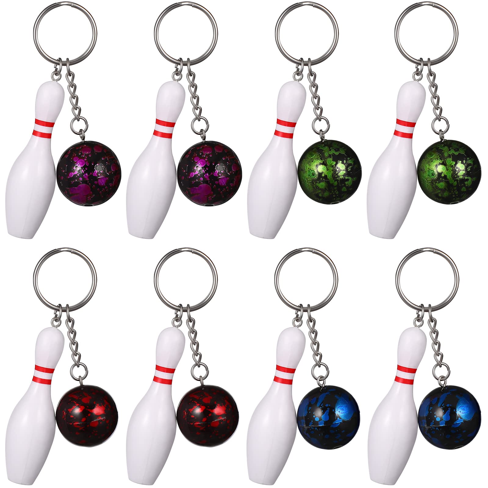 Homoyoyo Nativity Pin 10Pack Bowling Keychain Bowling Pin Keychain Keychain Keyring Decoration Hanging Ornament Key Chains for Backpack Hook DIY Craft Accesories,Sports Souvenir Favors Car Decor