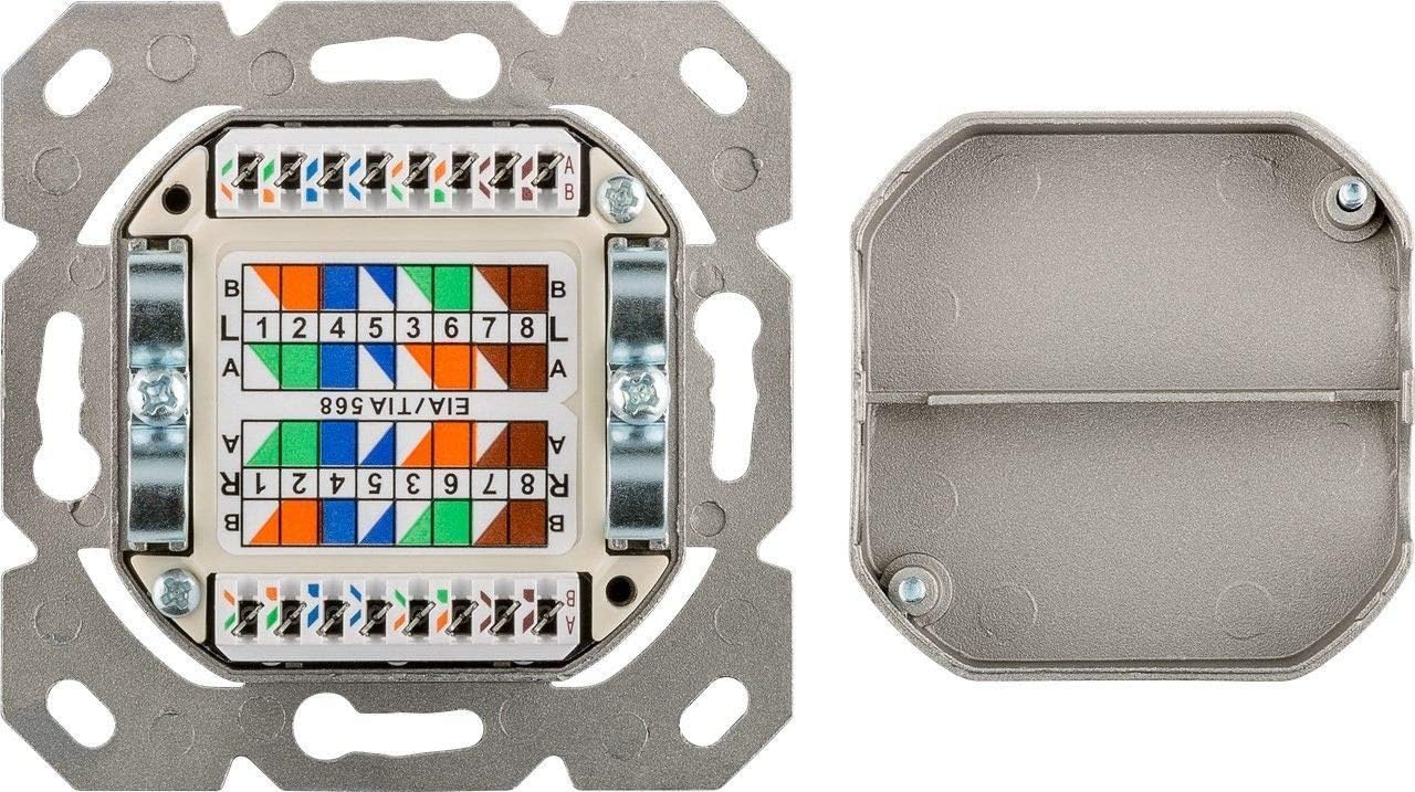 1aTTack Network Box Flush-Mounted Socket for Cat5 Cat5e Cat6 Cat7 Cat8 ...
