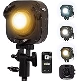 Amaran Halo 60X COB Led Video Light 60W Bi-Color 2700k-6500k,Bowens Mount | Silent Photography Lighting,3270lux@1m,Ultra-Compact Travel Light,USB-C PD Power,App/NFC Control,for YouTube TikTok Studio