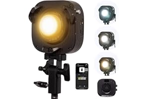 Amaran Halo 100X COB Led Video Light 100W Bi-Color 2700k-6500k,4,890 lux @ 1m (Bare),Ultra-Compact Travel Light,USB-C PD Powe