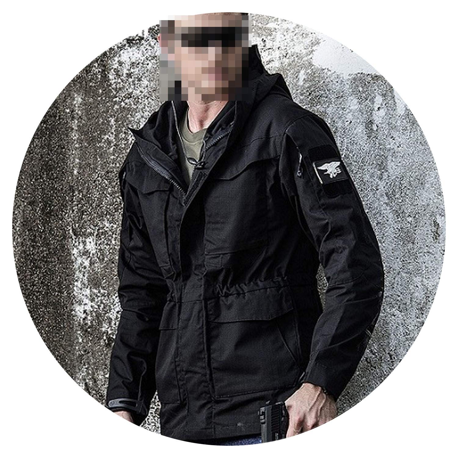 betterluse Army Field Tactical Jacket Men Waterproof Rip-Stop Jackets Multi-Pockets Windbreaker Coat