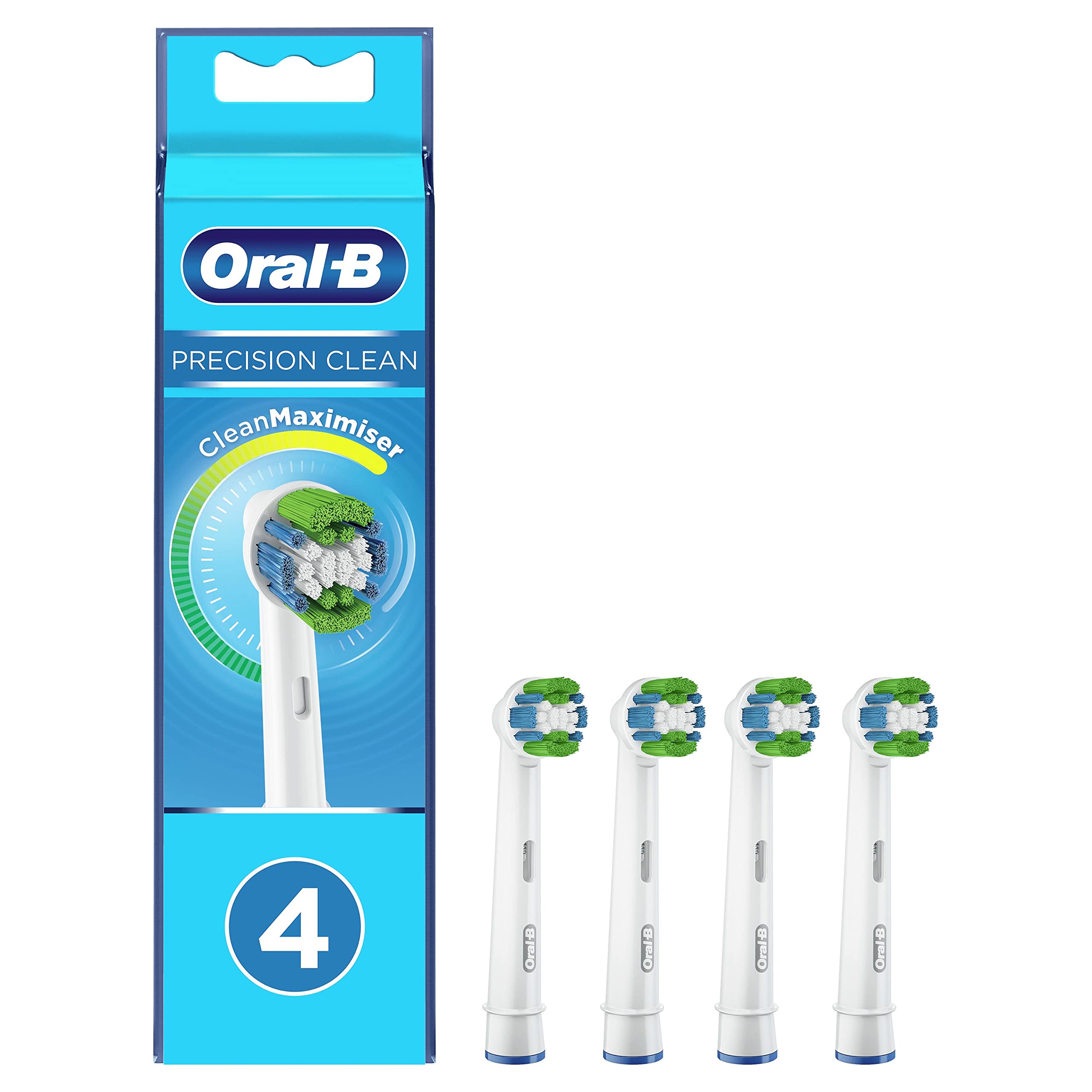 Oral-B Precision Clean Toothbrush Head with CleanMaximiser Technology, Pack of 4 Counts, 22 g