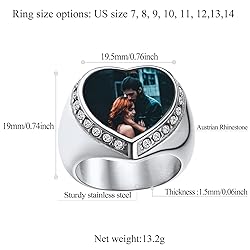 FindChic Personalized Signet Rings for Men Chunky