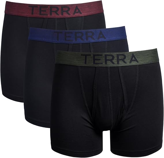 Terra Cotton Men S Boxer Brief Underwear Lycra Stretch No Ride Up