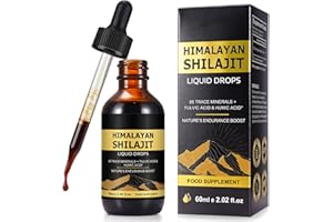 MXCZBSM Shilajit Pure Himalayan Organic Resin Drop, Pure Himalayan Shilajit Resin Liquid Gold Supplement, Shilajit Organic Drop Rich in 85+ Trace Minerals, Shilajit for Men & Women (2.02 Fl Oz (Pack of 1))
