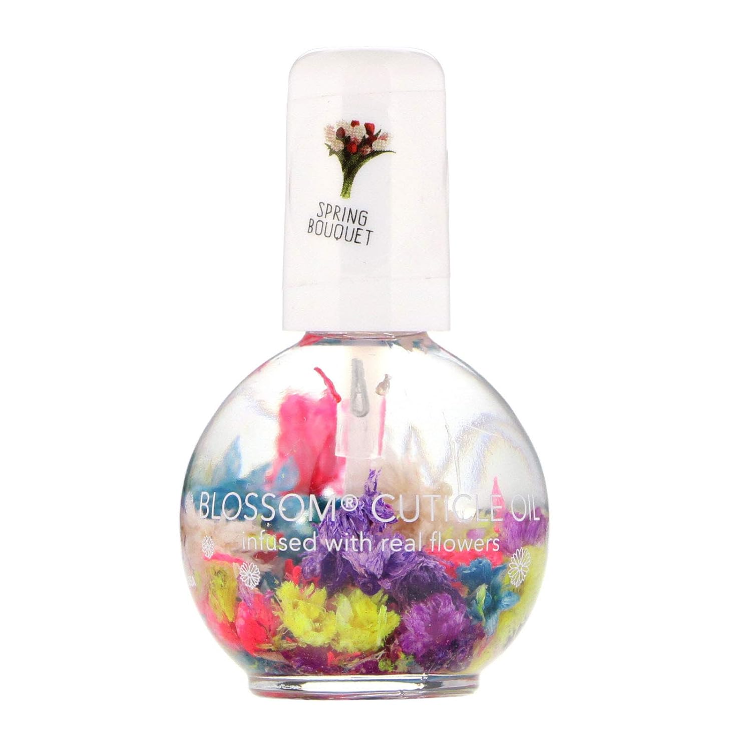 Blossom Scented Cuticle Oil (0.42 oz) infused with REAL flowers - made in USA (Lavender): Beauty