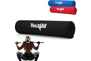 Yes4All Ergonomic Foam Bar Pad, Olympic Barbell Squat & Neck Pad for Squats, Hip Thrusts & Weight Lifting Bar